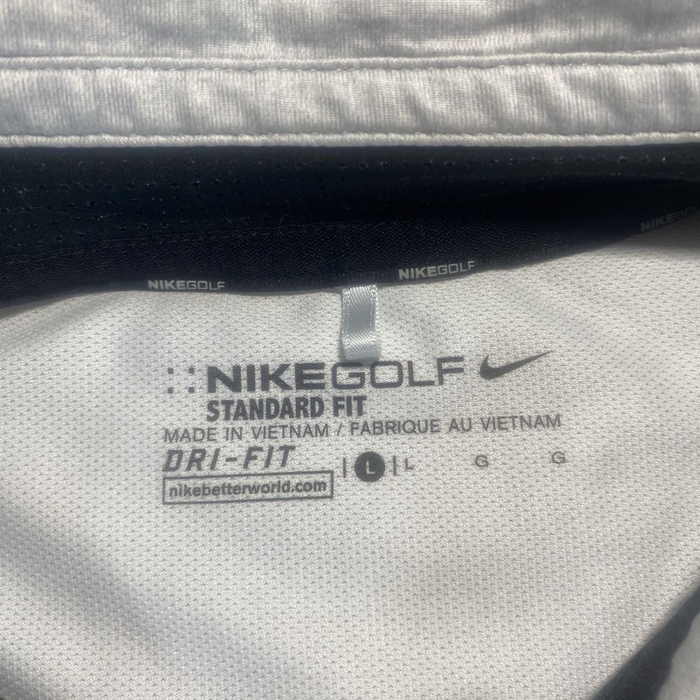 Nike Golf Grey‎ Ombré Polo Performance Shirt Dri Fit L Courses At Andrew's - Picture 2 of 6